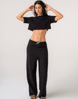 COQUETTE TROUSERS - BLACK